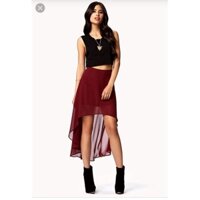 Chiffon high-low midi skirt F21 vnxk chân váy voan tà lệch cao thấp dáng dài cv đuôi tôm đi biển f21 xuất khẩu dư xịn