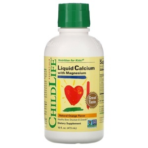 Childlife Liquid Calcium and Magnesium Orange, 474ml - bổ sung canxi và magie cho bé chiều cao vượt trội