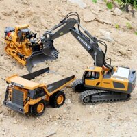 Children 2.4G Remote Control Excavator RC Model Car Toys Dump Truck Bulldozer Engineering Vehicle Christmas Birthday Gif