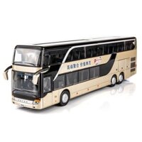 Children's Bus 1:32 Alloy Bus Toy Double Decker Bus Model Simulation Children's Car Sightseeing Bus Toy Car Gift