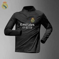 children's football shirts soccer clothes children's football clothes 2324 Madrid Royal Madrid Bộ Đồ Tập Luyện Nam Mùa Xuân Thu Lưới Thoáng Khí Áo Bóng Đá Dây Kéo Thể Thao Top Nhanh Khô Tay Dài