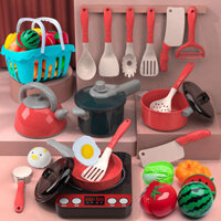 children's toys Toys baby toys mini toys Trẻ Em Nhà Chơi Bộ Đồ Chơi Nhà Bếp Nhỏ Cắt Rau Nấu Cơm Bé Cắt Trái Cây Bé Trai Bé Gái Mô Phỏng Đồ Dùng Nhà Bếp