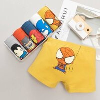 Children's Underwear Pure Cotton Cartoon Cartoon Baby Boys' Underwear Printed Boxers Children's Medium and Big Children Student Underwear without Pp children underwear