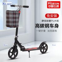 Chim bồ câu bay trẻ em thanh thiếu niên người lớn xe trượt scooter 2 bánh gấp gọn xe đẩy Scooter 1 chân chính hãng