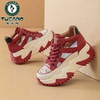 Chim Gõ Kiến Da Thật Rỗng Thể Thao Dép Nữ 2025 Thoáng Khí Phù Hợp Với Giày Bố Đế Dày Hợp Thời Trang haerbing55.my2.21