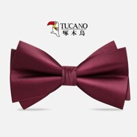 Chim Gõ Kiến Nam Màu Trơn Chổi Cưới Nơ Gọn Burgundy Cưới Nơ Phù Hợp Với Áo Sơ Mi Người