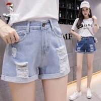 Chim Gõ Kiến Phong Cách Mới Phiên Bản Hàn Quốc Quần Short Quần Jean Nữ Rách Quần Short Denim Nữ Mùa Hè Rời Size Lớn Cao Cấp Quần Nóng20250321