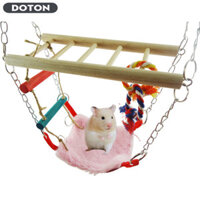 Chim Gỗ Tự Nhiên Leo Thang Đồ Chơi Treo Võng Cho Hamster Sóc Vẹt (Màu ngẫu nhiên)