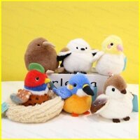Chim sẻ Birdie đỏ phượng vẹt chim yến tổ lưới dễ thương sang trọng mặt dây chuyền quà tặng sinh nhật Bộ sưu tập đồ chơi nhồi bông