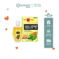 [CHÍNG HÃNG] Dầu Gió Vàng Con Ó Singapore 24ml - Eagle Brand Medicated Roll On - Mùi đinh hương