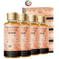 (CHÍNH HÃNG) 04 Hộp Nước Uống Gold Collagen Adiva Mẫu Mới (14 Lọ/ Hộp)