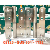 [chính hãng] 08125 - Bộ (2 cái) Bản lề cối Inox SUS 304 dài (L-131x dày- 3mm) cao cấp Việt Tiệp