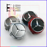 [CHÍNH HÃNG] 1 chiếc logo chụp mâm, ốp lazang bánh xe ô tô Mercedes - HÀNG CHÍNH HÃNG