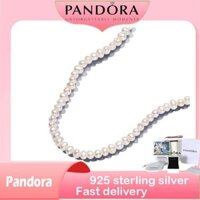 Chính hãng 100% (có hộp) S925 chất bạc để mua sản phẩm quà tặng sinh nhật ngọc trai nuôi cấy nước ngọt Vòng cổ ngắn khóa chữ T