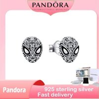 Chính hãng 100% (có hộp) S925 chất bạc để mua sản phẩm quà tặng sinh nhật Bông tai mặt nạ người nhện Pavé