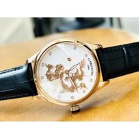 [Chính Hãng 100%] Đồng Hồ Nam Carnival 51524G-T (51524) Máy Cơ (Automatic) Kính Sapphiare Mặt Rồng Vàng Siz 40 Full Box