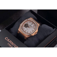 [Chính Hãng 100%] Đồng Hồ Nam  Carnival Nautilus 8128G (8128) (Viền Đá) Máy Cơ (Automatic) Japan Siz 41mm Full Box Rose