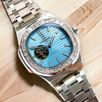 [Chính Hãng 100%] Đồng Hồ Nam  Carnival Nautilus 8128G (8128) (Viền Đá) Máy Cơ (Automatic) Japan Siz 40 Full Box Silver