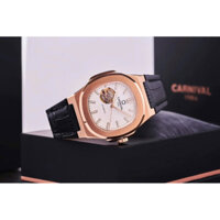 [Chính Hãng 100%] Đồng Hồ Nam  Carnival 8128G (8128) Máy Cơ (Automatic) Kính Sapphiare Mặt Siz 41 Dây Da Full Box