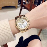 [Chính Hãng 100%] Đồng Hồ Nữ Guess W0774L5 (0774) Máy Quartz (Pin) Kính Khoáng Mặt Tròn Siz 38mm Dây Kim Loại Full Box