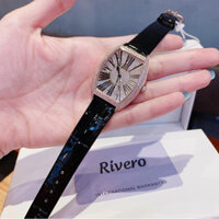 [Chính Hãng 100%] Đồng Hồ Nữ RIVERO R2603 (2603) Pin (Quartz) Kính Sapphiare Dây Da Đen Rose Siz 32mm Full Box