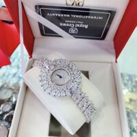 [Chính Hãng 100%] Đồng Hồ Nữ  Royal Crown 2063 (2063M) Mặt Tròn Siz 36mm Full Đính Đá Chính Hãng trắng silver tinh khôi