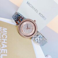 [Chính Hãng 100%] Đồng Hồ Nữ  Michael Kors MK3476,MK3445, Mk3446 Máy Quartz (Pin) Mặt Tròn Siz 33mm Dây Thép Không Gỉ