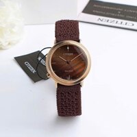 [Chính Hãng 100%] Đồng Hồ Nữ  Citizen Ecosphere EM1003-05X Crystal Máy Pin (Eco-Drive )Kính Khoáng Siz 34mm Full Box