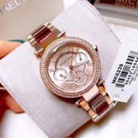 [Chính Hãng 100%] Đồng Hồ Nữ  Michael Kors MK6239 (6239) Máy Quartz (Pin) Mặt Tròn Siz 33 Dây Kim Loại Full Box