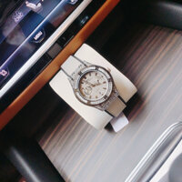 [Chính Hãng 100%] Đồng Hồ Nữ  IBSO Mặt Tròn Siz 34mm Máy Quartz (Pin) Kính Sapphire Dây Su Bọc Da Lộn Xám Ghi