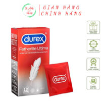 [chính hãng 100%]Bao cao su Durex Fetherlite siêu mỏng, size 52.5mm, 12 bao/hộp( mua 5hộp tặng 1 hộp )