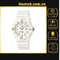 [Chính hãng 2] [Có sẵn]  Đồng Hồ Nữ Casio Pin LRW-200H-7E2VDF Dây Nhựa Trắng Mặt Trắng