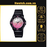 [Chính hãng 2] [Có sẵn] Đồng Hồ Nữ Casio Pin LRW-200H-4EVDF Dây Nhựa Đen Vỏ Đen  Mặt Hồng Trắng