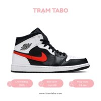 [CHÍNH HÃNG] 554725-075 - GIÀY NỮ NIKE AIR JORDAN 1 MID BLACK CHILE RED WHITE - MÀU TRẮNG/ĐEN/ĐỎ