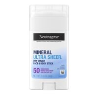 [Chính hãng] [Ảnh thật] [Có sẵn] Neutrogena Mineral Ultra Sheer-Face Body Stick-Kem Chống Nắng Dạng Lăn SPF50+ /42g