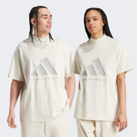 CHÍNH HÃNG - ÁO ADIDAS BASKETBALL CREAM WHITE T-SHIRT - ÁO THUN CỔ BO TRÒN MÀU TRẮNG KEM
