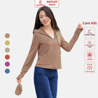 (Chính hãng) Áo chống nắng nữ Cardina 1 lớp vải KHÔNG NHĂN Icetext Nhật cao cấp | Khoác nắng Cadina
