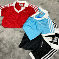 Chính Hãng Áo Croptop Adidas Jersey Bóng Đá màu Đỏ v Xanh v Đen