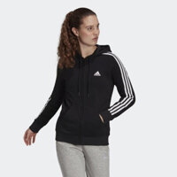 [CHÍNH HÃNG] Áo Hoodie A.didas ESSENTIALS FLEECE 3-STRIPES FULL- ZIP đen