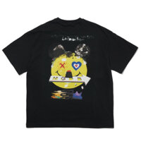 CHÍNH HÃNG - ÁO MARIA GE DE BIEN T-SHIRT - ÁO THUN ĐEN CỔ TRÒN TAY LỞ