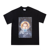 CHÍNH HÃNG - ÁO MARIA GE DE BIEN T-SHIRT - ÁO THUN ĐEN CỔ TRÒN TAY LỞ