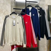 Chính Hãng Áo Sweater Adidas Adicolor 3 sọc Đỏ v Đen v Be v Navy shop Binh Authentic VN