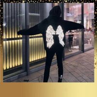 (Chính Hãng) Áo thun hoodie phản quang nam nữ vải nỉ cánh 2 (Chính Hãng)