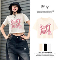 [Chính hãng] Áo thun nữ croptop cổ tròn cotton 100% vải cao cấp theo tiêu chuẩn xuất khẩu