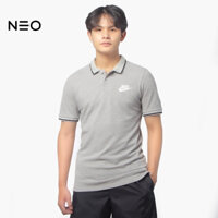 [CHÍNH HÃNG] Áo Thun Polo Nam Thể Thao Nike Sportwear Lined Casual Polo Shirt - Đen / Xám