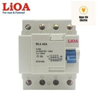 [CHÍNH HÃNG] Aptomat chống giật 40A LIOA  - Loại 4 Cực 40A 30mA 415V AC - Chính hãng