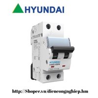 [CHÍNH HÃNG] Aptomat tép 2 Pha Hyundai 6A, 10A, 16A, 20A, 25A, 32A, 40A, 50A, 63A - Cầu dao điện MCB 2P Hyundai HGD63N