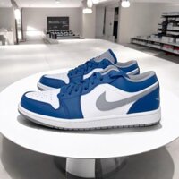 [Chính Hãng Authentic] Giày Nike Air Jordan 1 Low True Blue Cement