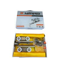 [Chính hãng] Bánh Xe Cửa Lùa treo INOX 4/8 Bánh HAMMERED - Bánh xe treo 4 /8 bánh hộp nhung