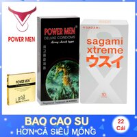 [Chính Hãng] Bao cao su Sagami Xtreme Super Thin bộ 22 bao BCS